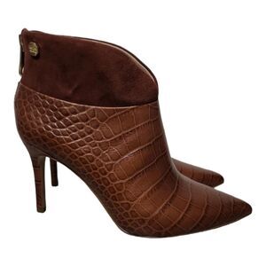Louise Et Cie Womens Lo-Sana Brown Leather Booties‎ Shoes Ankle Boots Size 6M